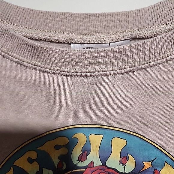 Grateful Dead Sweatshirt Women's M Green Brown Bear Tie Dye Ban Music Crew Neck - Picture 8 of 10